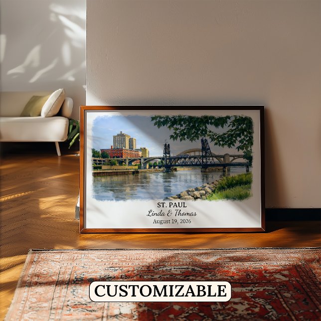 St. Paul Minnesota Poster, Watercolor, Custom Poster (Creator Uploaded)