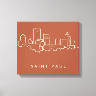 St. Paul, Minnesota Skyline Canvas Print