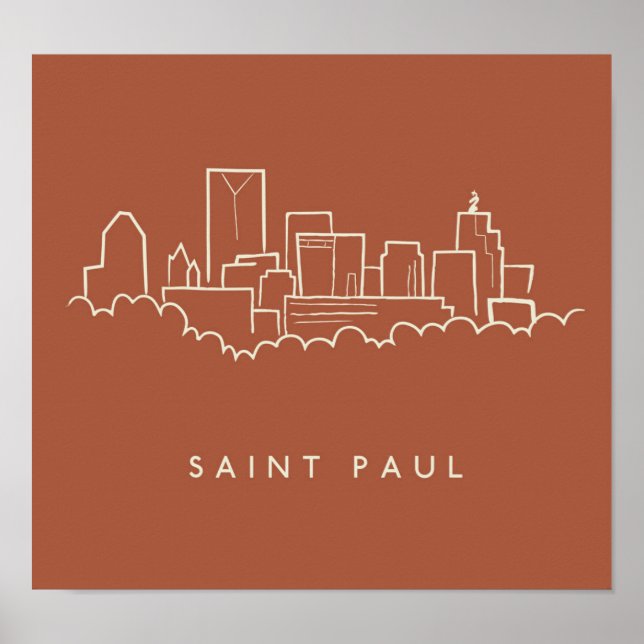 St. Paul, Minnesota Skyline Poster (Front)