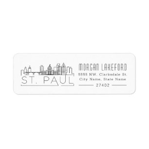 St. Paul, Minnesota Stylized Skyline