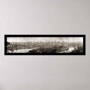 St. Paul MN Panoramic Photo 1911 Poster