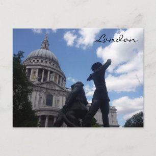 st paul statue postcard