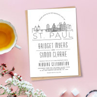 St. Paul Wedding | Stylized Skyline Invitation