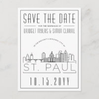 St. Paul Wedding | Stylized Skyline Save the Date