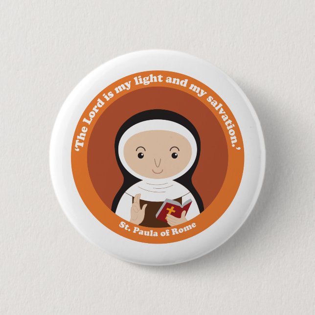 St. Paula of Rome 2 Inch Round Button (Front)