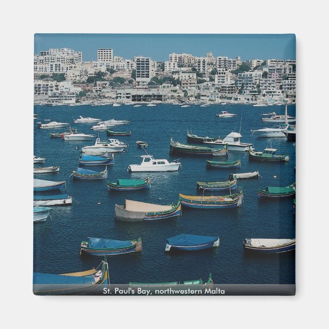 St. Paul's Bay, northwestern Malta Magnet (Front)