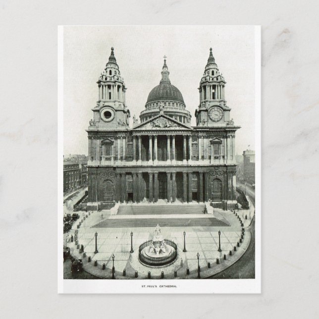 St Paul's Cathedral 1900 Postcard (Front)