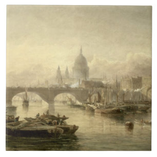 St. Paul's Cathedral and London Bridge from the Su Tile