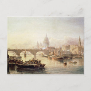 St. Paul's Cathedral and London Bridge Postcard