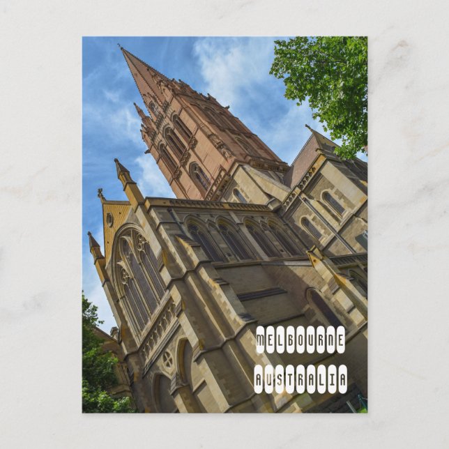 St Paul's Cathedral in Melbourne Holiday Postcard (Front)
