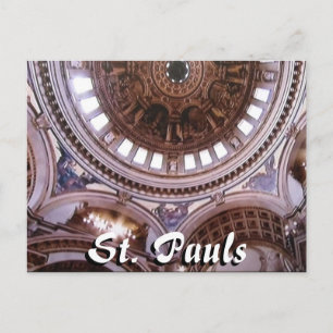 St Pauls cathedral interior London postcard