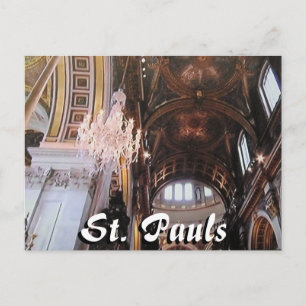St Pauls cathedral interior London postcard