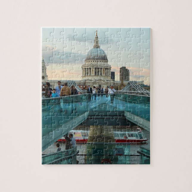St. Paul's Cathedral Millennium Bridge London Jigsaw Puzzle (Vertical)