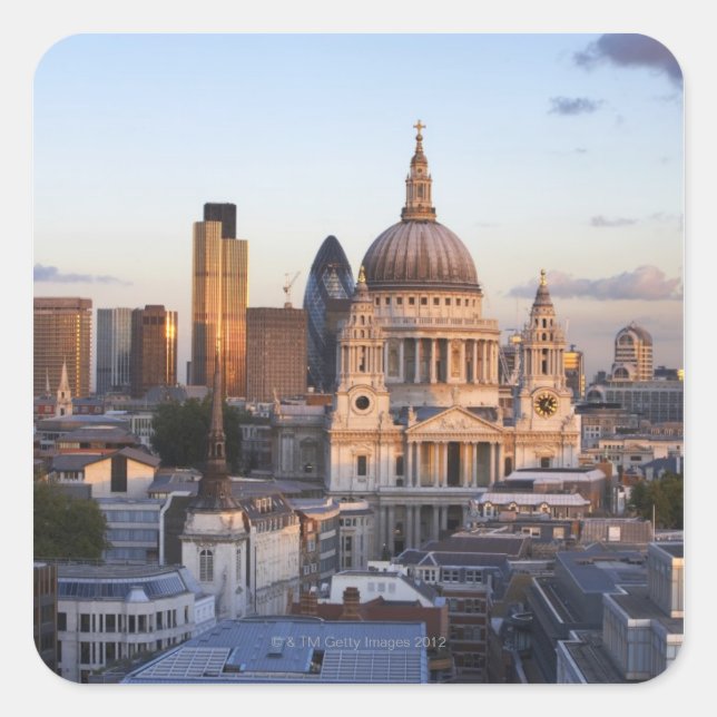 St Paul's Cathedral Square Sticker (Front)