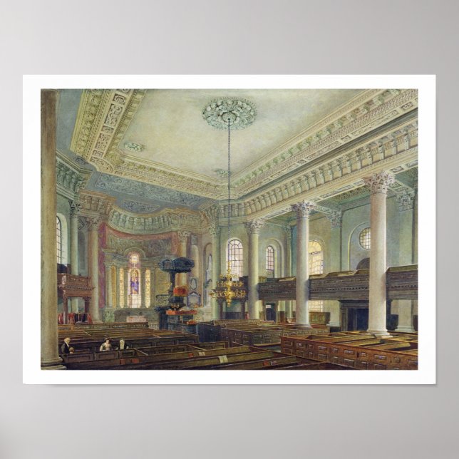 St. Paul's, Deptford (w/c on paper) Poster (Front)