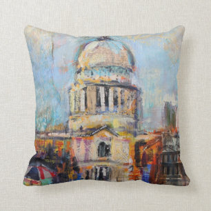 St Paul's from the Millennium Bridge Throw Pillow