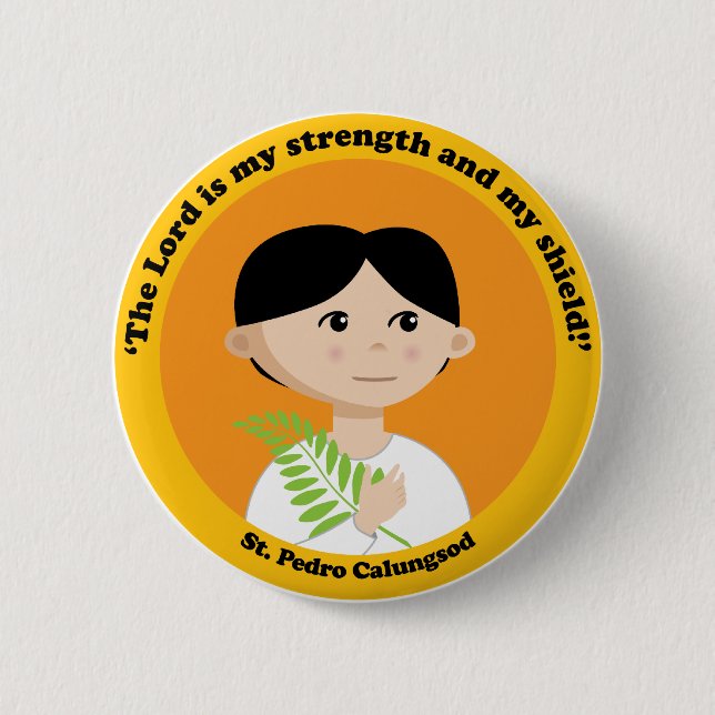 St. Pedro Calungsod 2 Inch Round Button (Front)