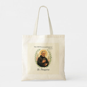 St. Peregrine Feast Day Blessings Watercolor Wreat Tote Bag