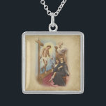 St. Peregrine Patron Saint of Cancer Patients Sterling Silver Necklace<br><div class="desc">St. Peregrine (Feast Day - May 4) is the patron saint of cancer patients. He was born in 1260 at Forlì, Italy to an affluent family, died in 1345 and was canonized in 1726. St. Peregrine lived a comfortable life as a youth, and politically opposed the papacy. After he experienced...</div>