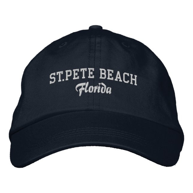 St.Pete Beach Florida Embroidered Baseball Hat (Front)