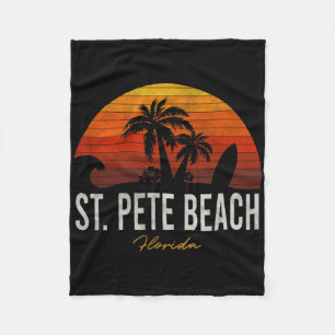 St. Pete Beach Florida Fl Palms Vacation Surf Suns Fleece Blanket