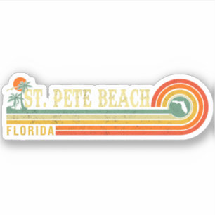 St. Pete Beach Florida Retro Vintage Palm Tree 60s