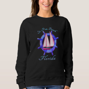 St Pete Beach Florida Sailboat Sailing Vacation Na Sweatshirt