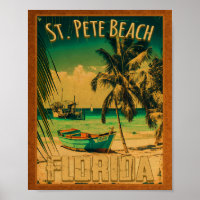 St. Pete Beach Florida Souvenir Vintage Palm Trees