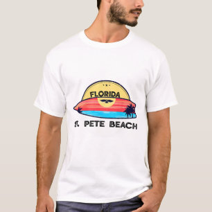St Pete Beach Florida Surfboard Beach Surfing  T-Shirt