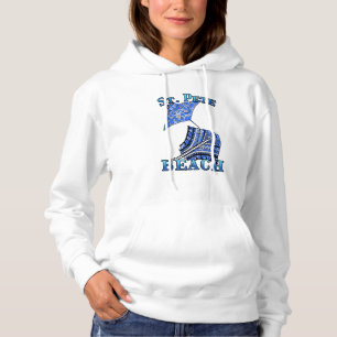 St Pete Beach Florida Vacation Tribal Stingray Hoodie