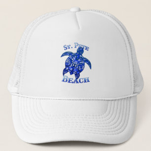St Pete Beach Florida Vacation Tribal Turtle Trucker Hat