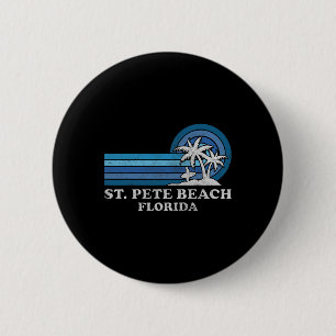 St. Pete Beach Florida Vintage Family Summer Vacat 2 Inch Round Button