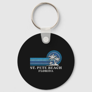 St. Pete Beach Florida Vintage Family Summer Vacat Keychain