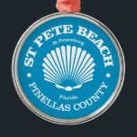 St Pete Beach (seashell) Metal Ornament<br><div class="desc">St Pete Beach,  Florida.</div>