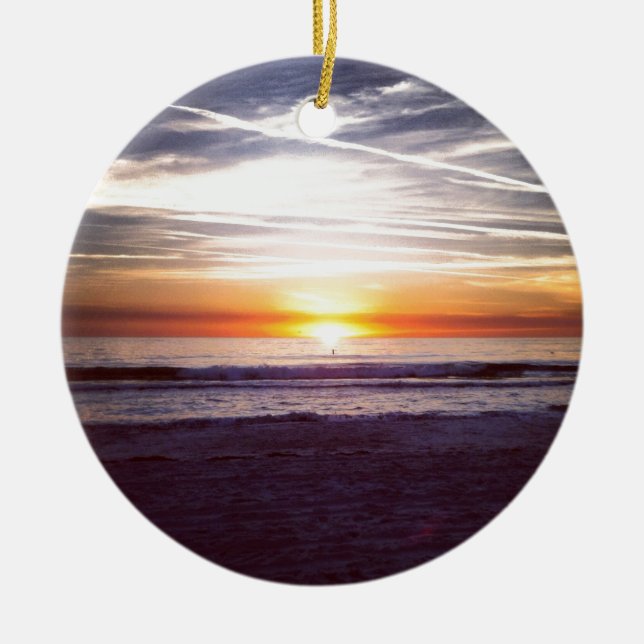 St. Pete Beach sunset.jpg Ceramic Ornament (Front)