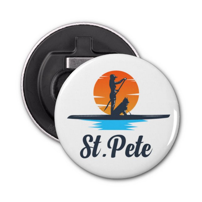 St Pete Button Bottle Opener (Front)