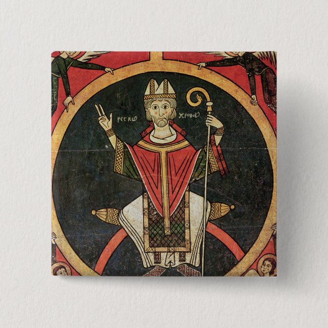 St. Peter 2 Inch Square Button (Front)