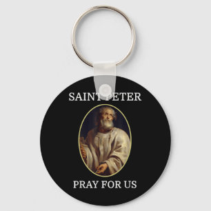 St. Peter Catholic Pope Saint Tee Papal Christian Keychain