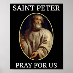 St. Peter Catholic Pope Saint Tee Papal Christian Poster