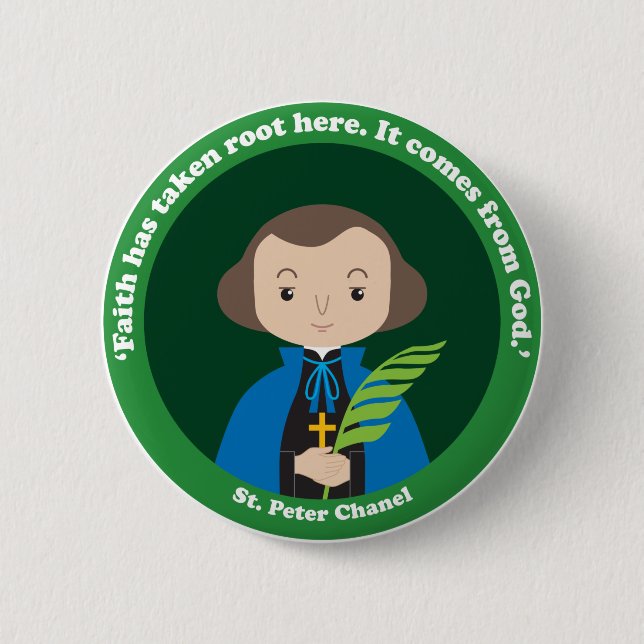 St. Peter Chanel 2 Inch Round Button (Front)