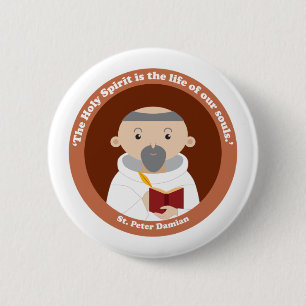 St. Peter Damian 2 Inch Round Button