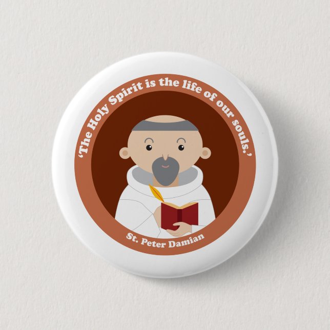 St. Peter Damian 2 Inch Round Button (Front)