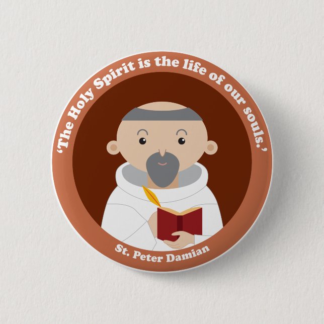 St. Peter Damian 2 Inch Round Button (Front)