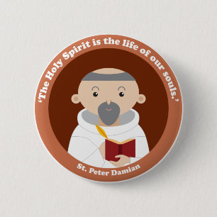 St. Peter Damian 2 Inch Round Button
