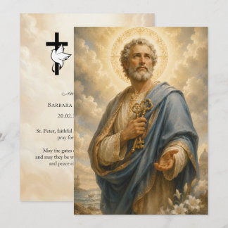 St. Peter Funeral Prayer 5x7 inch Card