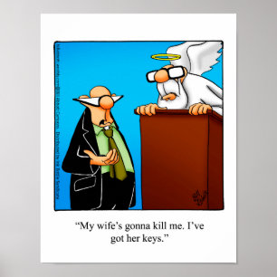 St Peter Humour "Wife's Keys" Poster