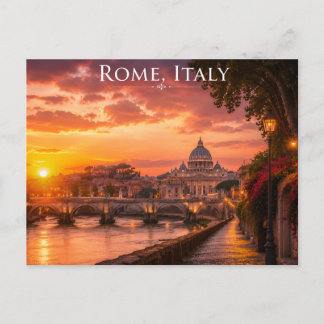 St. Peter’s Basilica & Tiber River Postcard