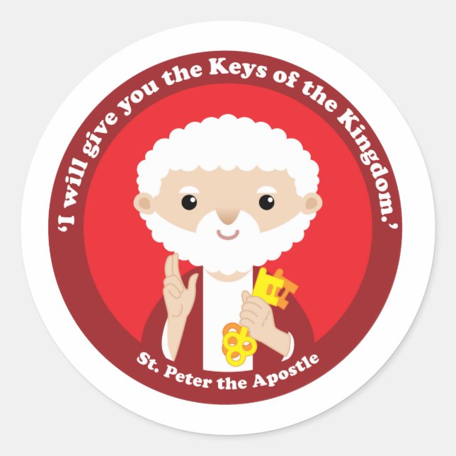 St. Peter the Apostle Classic Round Sticker (Front)