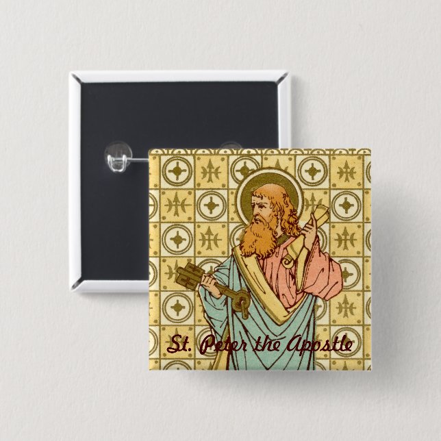 St. Peter the Apostle (RLS 14) 2 Inch Square Button (Front & Back)