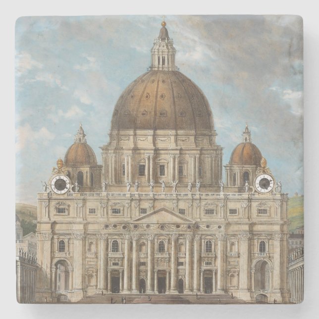 St Peter's Basilica in the Vatican City Stone Coaster (Front)
